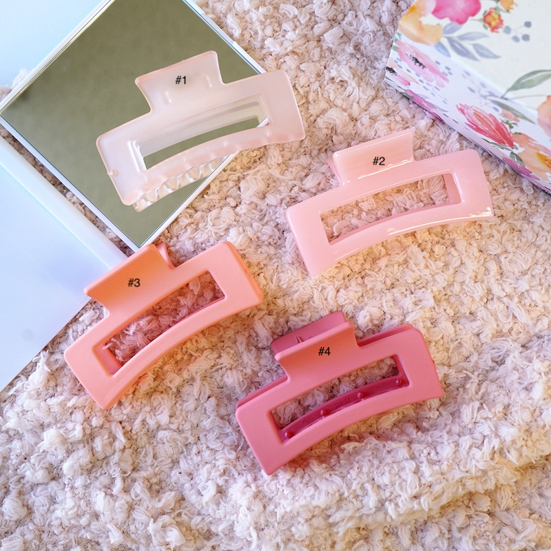Rectangular Claw Clips {Pink}
