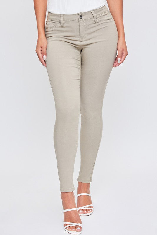 Hyperstretch Mid Rise Skinny Jean - Taupe