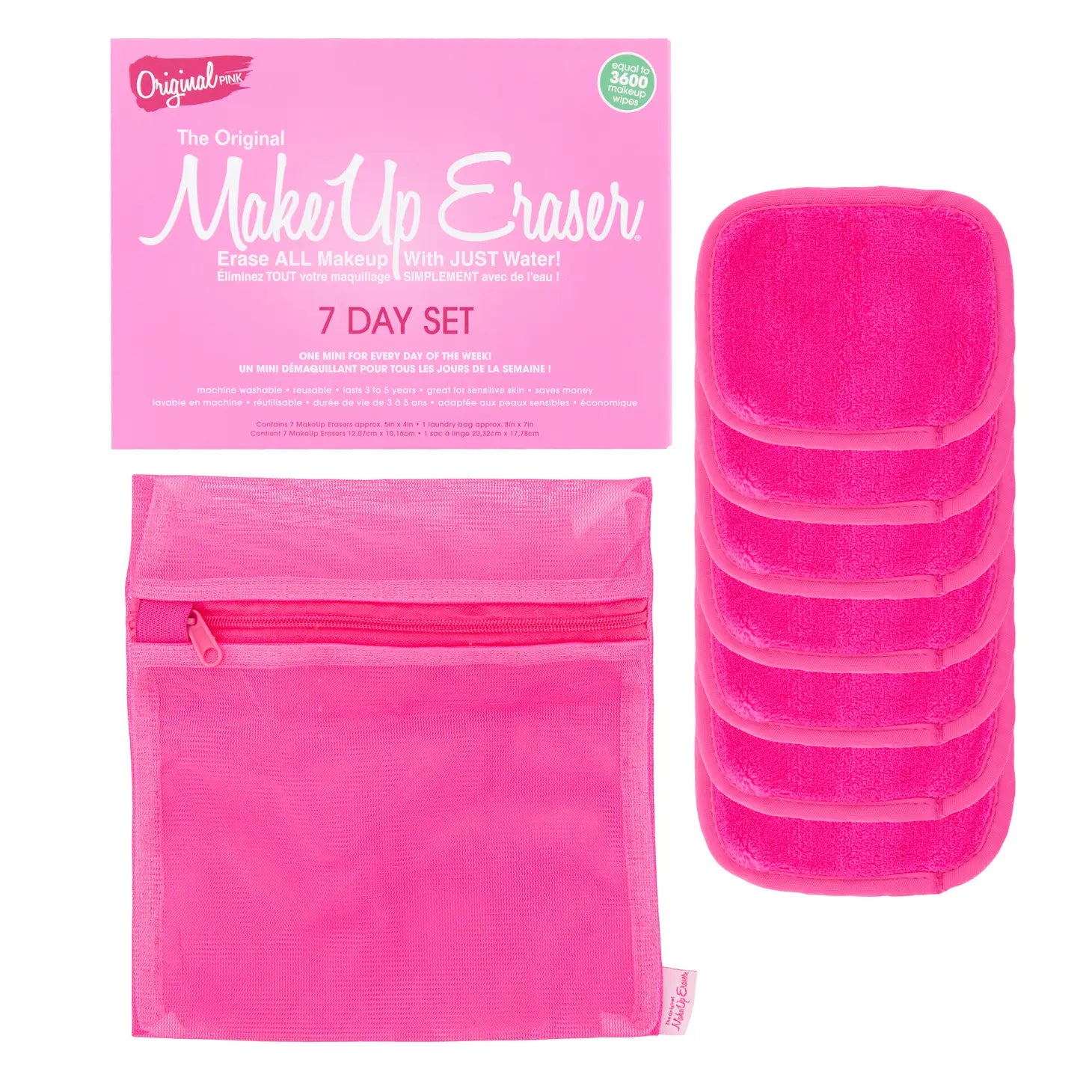 MakeUp Eraser : 7 Day Set - Pink