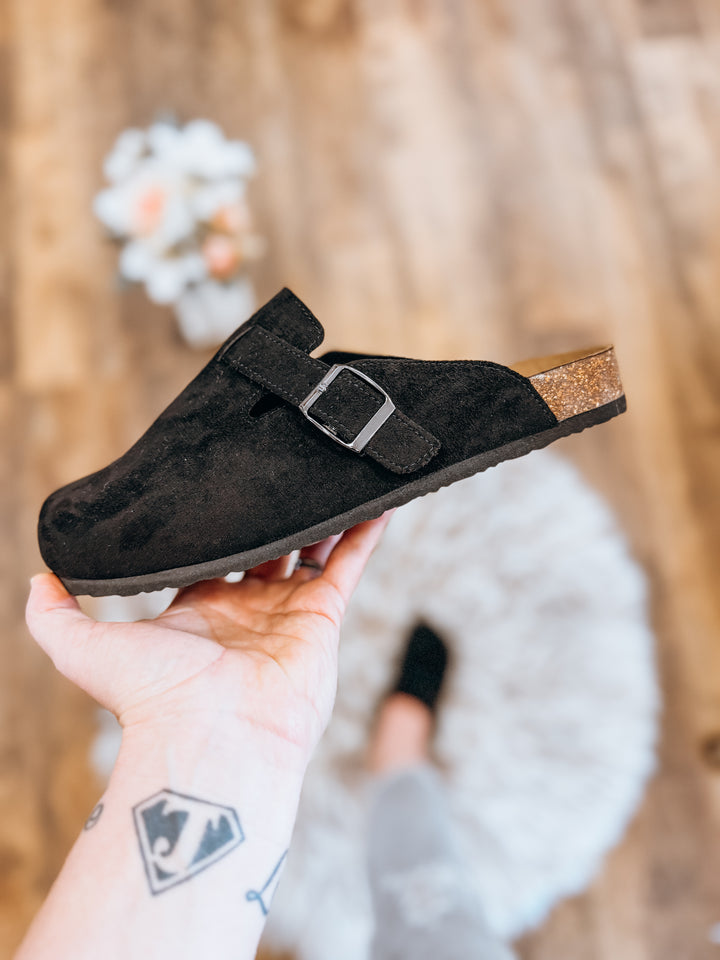 Bria Cork Clogs - Black