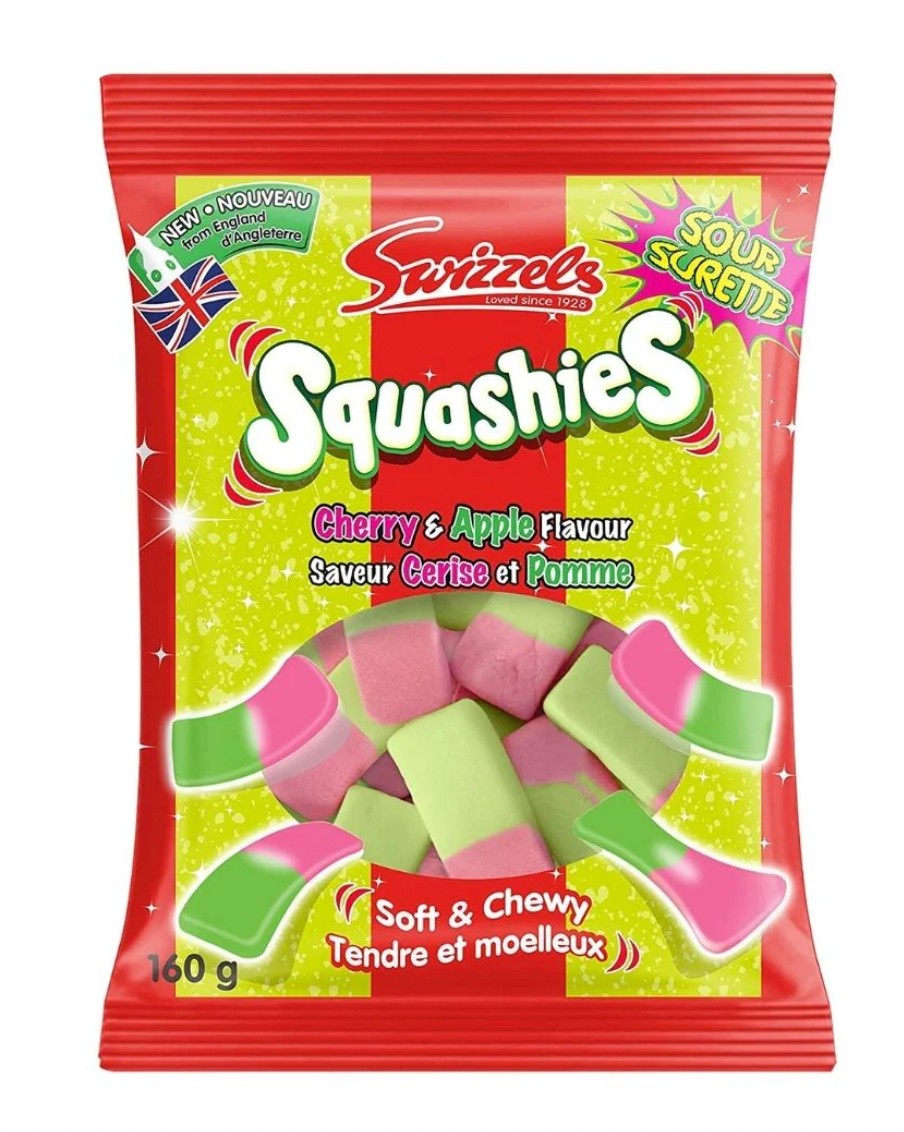 Swizzels Sour Cherry and Apple Drumstick Sqaushies