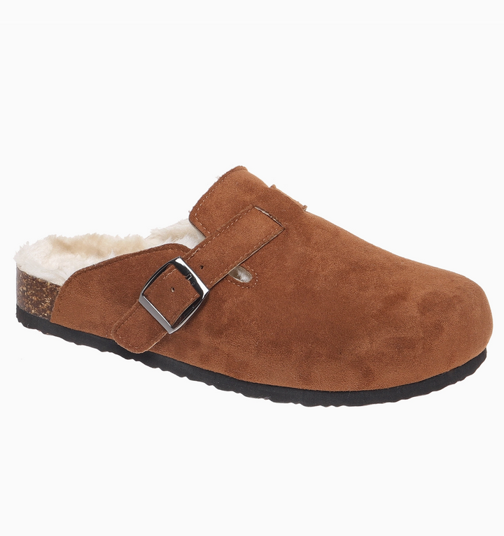 Bria Cork Clogs - Sherpa Lined Whiskey