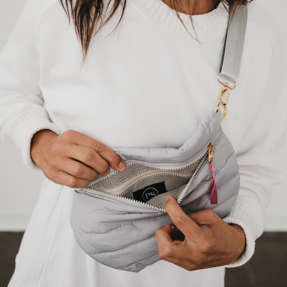 Jolie Puffer Belt Bag - Grey