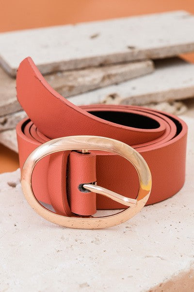 Anderson Classic Leather Belt - Coral